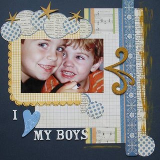 Jocelyn made this layout...Too cute. I really do love my boys.